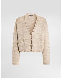 Dolce & Gabbana - Cotton-Linen Cardigan - Lyst