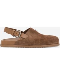 Dolce & Gabbana - Sabot Aus Veloursleder Mit Logoplakette - Lyst