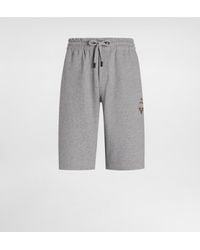 Dolce & Gabbana - Jogging-Bermudashorts Aus Jersey Mit Stickerei - Lyst