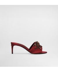 Dolce & Gabbana - Satin Mules With Gemstone Embellishment - Lyst
