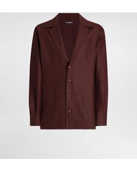 Dolce & Gabbana - Langarmhemd Mit V-Ausschnitt Aus Leinenstoff - Lyst