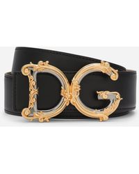 Dolce & Gabbana - Dg Baroque Leather Belt - Lyst