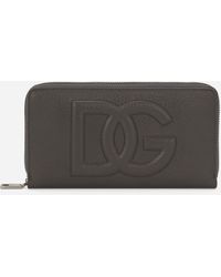 Dolce & Gabbana - Geldbã¶Rse Mit Rundumreiãÿverschluss Dg Logo - Lyst