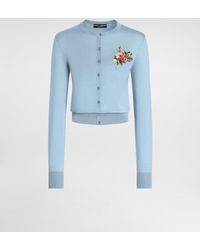 Dolce & Gabbana - Silk Cardigan With Buttons - Lyst