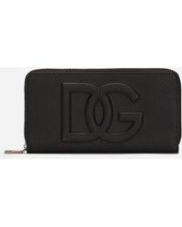 Dolce & Gabbana - Geldbã¶Rse Mit Rundumreiãÿverschluss Dg Logo - Lyst