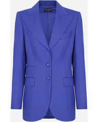Dolce & Gabbana - Jacke Aus Bi-Elastischer Wolle - Lyst