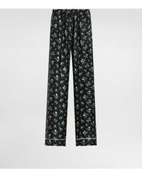 Dolce & Gabbana - Roses And Lilies Of The Valley-Print Twill Vanity Trousers - Lyst