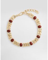 Dolce & Gabbana - Rosary Necklace With Natural Gemstones - Lyst