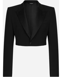 Dolce & Gabbana - Single-Breasted Wool Spencer Jacket - Lyst