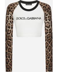 Dolce & Gabbana - Long-Sleeved T-Shirt With Logo - Lyst