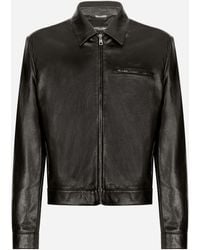 Dolce & Gabbana - Jacke Aus Lammleder - Lyst
