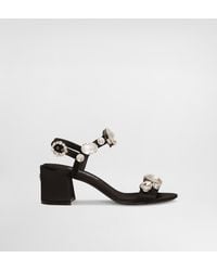 Dolce & Gabbana - Satin Sandals With Gemstone Embellishment - Lyst
