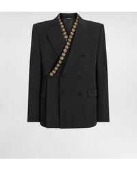 Dolce & Gabbana - Double-Breasted Sicilia Bistrecht Wool Canvas Jacket - Lyst