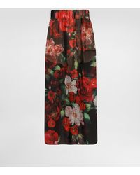 Dolce & Gabbana - Rose- Chiffon Calf-Length Skirt - Lyst