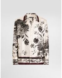Dolce & Gabbana - Flower Bouquet-Print Twill Shirt - Lyst