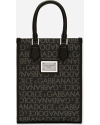 Dolce & Gabbana - Logo-print Cotton-blend Tote Bag - Lyst