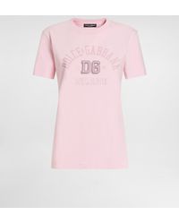 Dolce & Gabbana - Camiseta De Punto Holgada Con Logotipo Dg Bordado En Relieve - Lyst