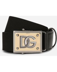 Dolce & Gabbana Gürtel aus Gurtband - Schwarz