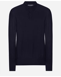 Dolce & Gabbana - Poloshirt Aus Kaschmir Und Seide - Lyst
