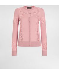 Dolce & Gabbana - Lace-Trim Cardigan - Lyst