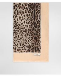 Dolce & Gabbana - Kim Dolce&Gabbana Silk Leopard Print Scarf - Lyst