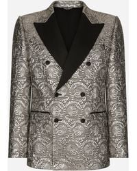 Dolce & Gabbana - Sicilia Double-Breasted Lamé Jacquard Tuxedo Jacket - Lyst