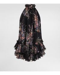 Dolce & Gabbana - Flower Bouquets-Print Chiffon Dress - Lyst
