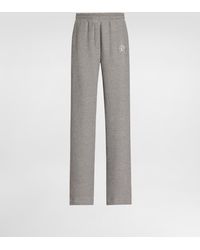 Dolce & Gabbana - Fleece Trousers With Patch Embroidery - Lyst