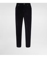 Dolce & Gabbana - Cotton And Cashmere Regular Trousers - Lyst