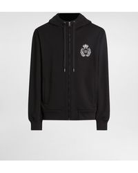 Dolce & Gabbana - Cotton Hoodie Heraldic Patch - Lyst