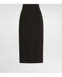Dolce & Gabbana - Stretch Wool Pencil Skirt - Lyst
