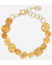 Dolce & Gabbana - Armband Anna Aus Gelbgold 18 Kt Mit Zitrinen - Lyst