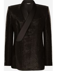 Dolce & Gabbana - Sequined Double-Breasted Sicilia-Fit Tuxedo Jacket - Lyst