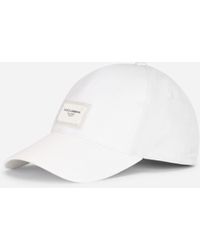 Dolce & Gabbana Cappello da baseball con placchetta logata - Bianco