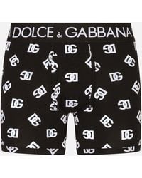 Dolce & Gabbana Dg Logo-print Boxer Briefs - Black