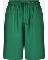 Dolce & Gabbana - エンブロイダリー シルク ジョギング ショートパンツ - Lyst