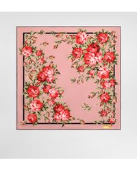 Dolce & Gabbana - Rose Bouquet-Print Silk Twill Scarf 70X70 - Lyst