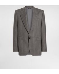 Dolce & Gabbana - Palermo Single-Breasted Pinstripe Wool Jacket - Lyst