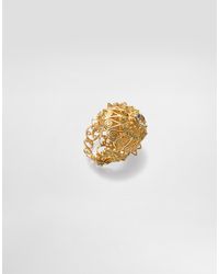 Dolce & Gabbana - Filigree Ring 18-Carat And Aquamarine - Lyst