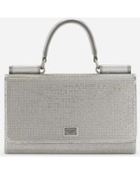 Dolce & Gabbana - Satin Phone Bag With Fusible Rhinestones - Lyst
