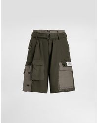 Dolce & Gabbana - Treated Cotton Bermuda Shorts - Lyst