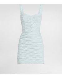 Dolce & Gabbana - Vestido Bustier Corto De Punto De Ganchillo - Lyst