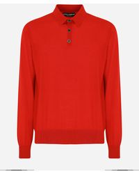Dolce & Gabbana - Poloshirt aus Kaschmir - Lyst