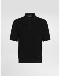 Dolce & Gabbana - Micro-Rib Cotton Polo Shirt - Lyst