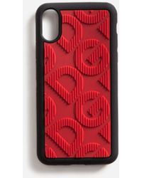 Dolce & Gabbana Rubber Iphone X Case With Dg Logo - Red