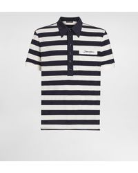 Dolce & Gabbana - Striped Jersey Polo Shirt - Lyst