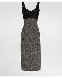Dolce & Gabbana - Silk Bustier Midi Dress - Lyst