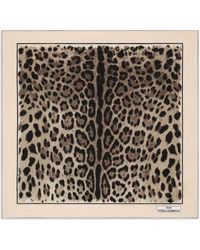 Dolce & Gabbana - Leopard-Print Twill Scarf (70 X 70) - Lyst