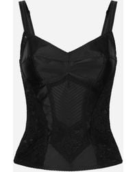 Dolce & Gabbana - Lace-Trim Bustier Camisole Top - Lyst
