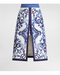 Dolce & Gabbana - Dg Exclusive Gonna Stampa Maiolica - Lyst